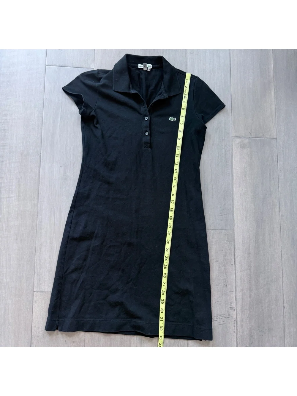 Lacoste Black Polo Mini Dress Size 36 - Small